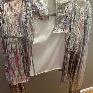 Sequin Fringe Jacket